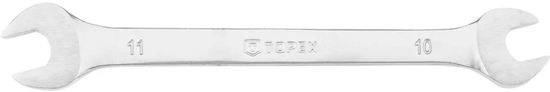 Dubbele Steeksleutel - 10 x 11 mm - Ergonomisch - Chrome-Vanadiumstaal von Topex – Produktbild