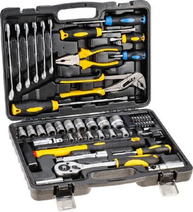 Gereedschapsset - 56 Delen - Voor Monteurs en Doe-Het-Zelvers by Topex, Black – product image