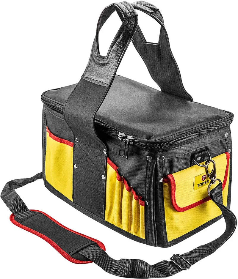 Gereedschapstas - 41 x 23 x 23 cm - 16 Vakjes - Versterkte Bodem by Topex, Blue – product image