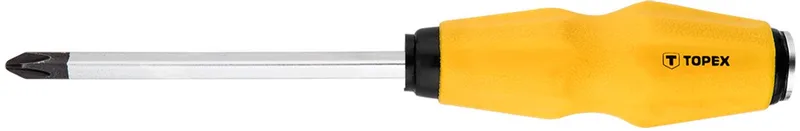 Grupa Topex - Schroevendraaier - Kruiskopschroevendraaier PH2 - 100 mm - Magnetisch by Topex, Yellow – product image