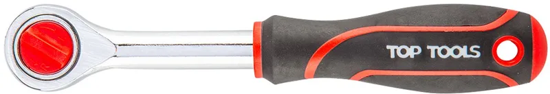 Grzechotka Serie - 1/4" Ratelsleutel - 150 mm - Ergonomische Handgreep van Topex, Zwart – productafbeelding