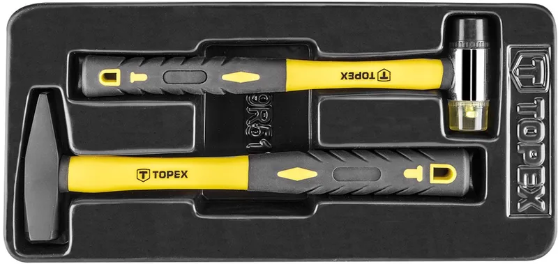 Hamer Set - 2 Stuks - Glasvezel Greep - Ergonomische Grip van Topex – productafbeelding