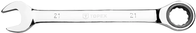 Kluczen Serie - Ringsteeksleutel - Ratchet Mechanisme - 21 mm - Chroom-vanadiumstaal von Topex – Produktbild