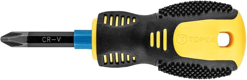 Kruiskopschroevendraaier - PH2 - 38mm - Ergonomische Handgreep van Topex, Grijs – productafbeelding
