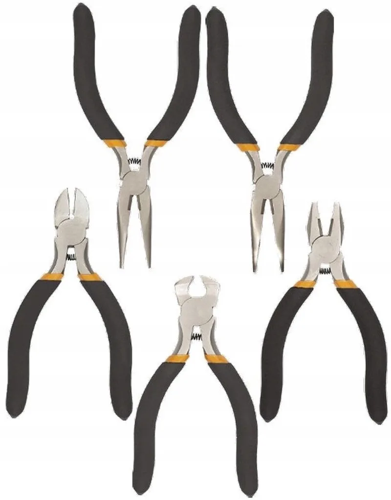 Precisie Tangen Set 5 Stuks Mini 115mm - Duurzaam Gehard Staal von Topex, Silber – Produktbild