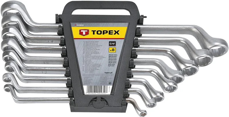 Ringsleutel Set - Chroom-Vanadiumstaal - 6-22 mm - Set van 8 by Topex – product image