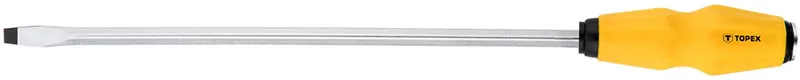 Schroevendraaier met platte kop - 8 x 300 mm - Magnetische Punt - Ergonomische Handgreep de Topex, Jaune – image du produit