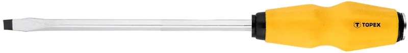 Schroevendraaier - Plat - 8 x 200mm - Ergonomische Handgreep by Topex, Yellow – product image