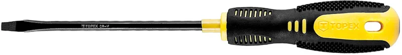 Schroevendraaier - Platte Kop - 4x100 mm - Ergonomische Handgreep de Topex, Gris – image du produit