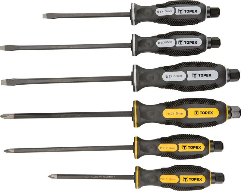 Schroevendraaier Set - 6 Stuks - Ergonomisch - Magnetisch by Topex – product image