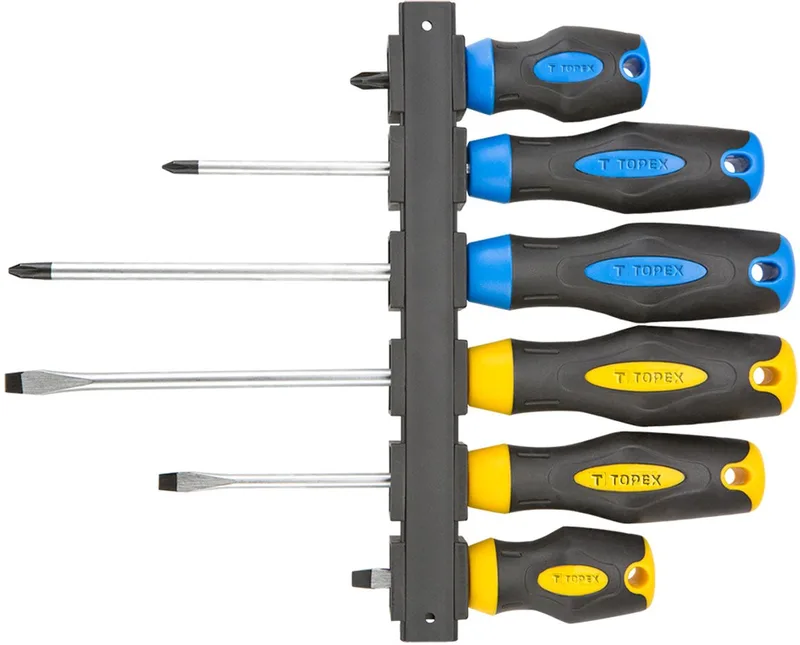 Schroevendraaierset - 6 stuks - Chroom-vanadium - Ergonomische Handgreep by Topex – product image