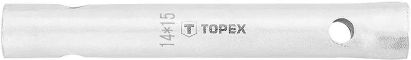 Serie - Dubbelzijdige Pijpsleutel - 14 x 15 mm - Zeskantige Einden von Topex, Grau – Produktbild