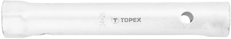 Serie - Dubbelzijdige Pijpsleutel - 24 x 26 mm - Zeskantige Nasadki de Topex, Gris – image du produit