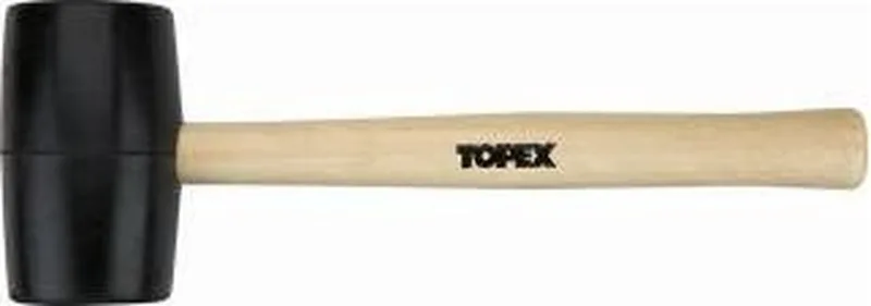 Serie - Rubber Hamer - 50mm - 340g - Houten Steel by Topex – product image