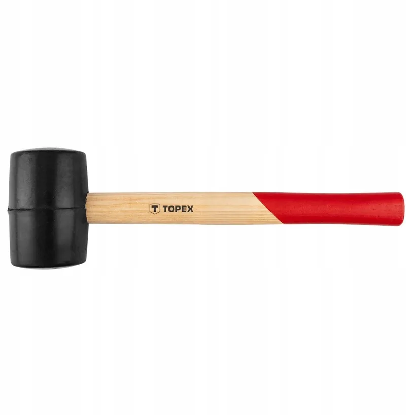 Serie - Rubberen Hamer - 60mm - 400g - Houten Steel by Topex – product image