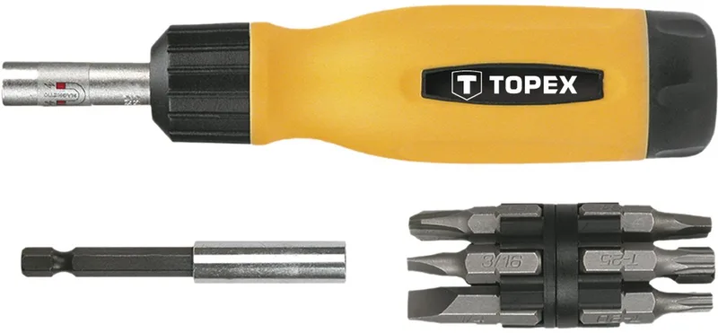 Serie - Schroefbitset - 14-delig - 1/4" - Ergonomische Handgreep by Topex – product image