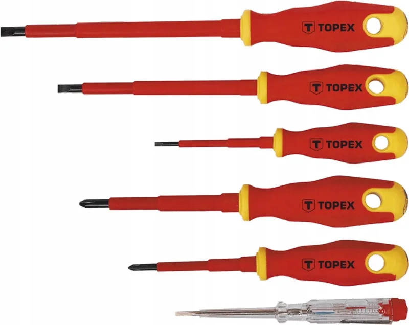 TOPEX 1000V Schroevendraaierset 6 Delig met Spanningstester van Topex – productafbeelding