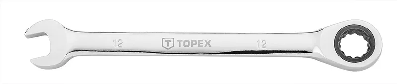 Topex 35D747 Serie - Ringsteeksleutel met Ratchet - 12mm - 48-tands Mechanisme - Chroom-vanadium Staal by Topex – product image