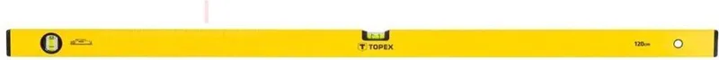 Topex 500 Serie - Aluminium Waterpas - 120 cm - 2 Libellen - Nauwkeurigheid +/- 1 mm/m de Topex, Bleu – image du produit