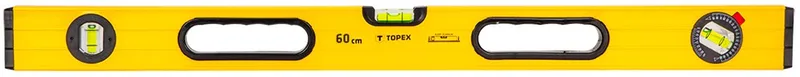 Topex 600 Serie - Aluminium Waterpas - 60 cm - 3 Libellen - Hoogwaardige Afwerking de Topex, Neutraal – image du produit