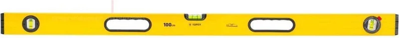 Typ 600 - Aluminium Waterpas - 100 cm - 3 Libellen - Verstelbare Libelle by Topex, Yellow – product image