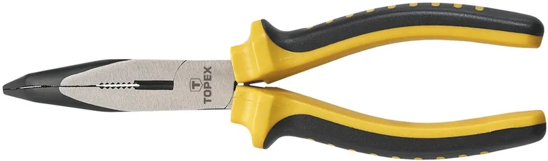 Verlengd Gebogen Tang - 160mm - Ergonomische Antislip Handgrepen - Gehard Staal by Topex, Blue – product image