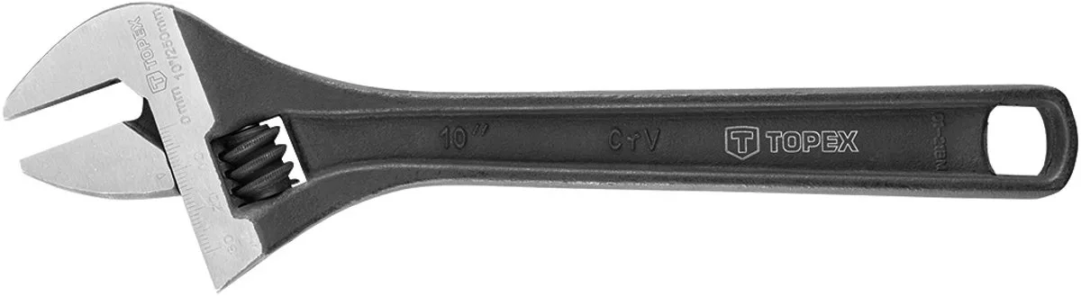 Verstelbare Moersleutel - 250mm - 0-35mm - Chroom-vanadium Staal van Topex, Neutraal – productafbeelding
