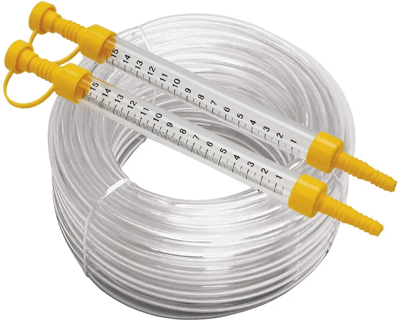 Waterpas - 15 m PVC Slang - Twee Fiolen - Gum Zatyczki de Topex, Neutraal – image du produit