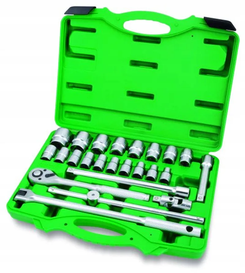 24-delige Doppenset met Ratel en Verlengstukken by Toptul, Green – product image