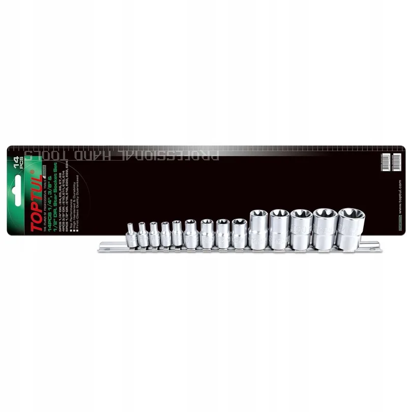 2x 14-delige E-Torx Dop Set (E4-E24) - Professioneel Gereedschap van Toptul – productafbeelding