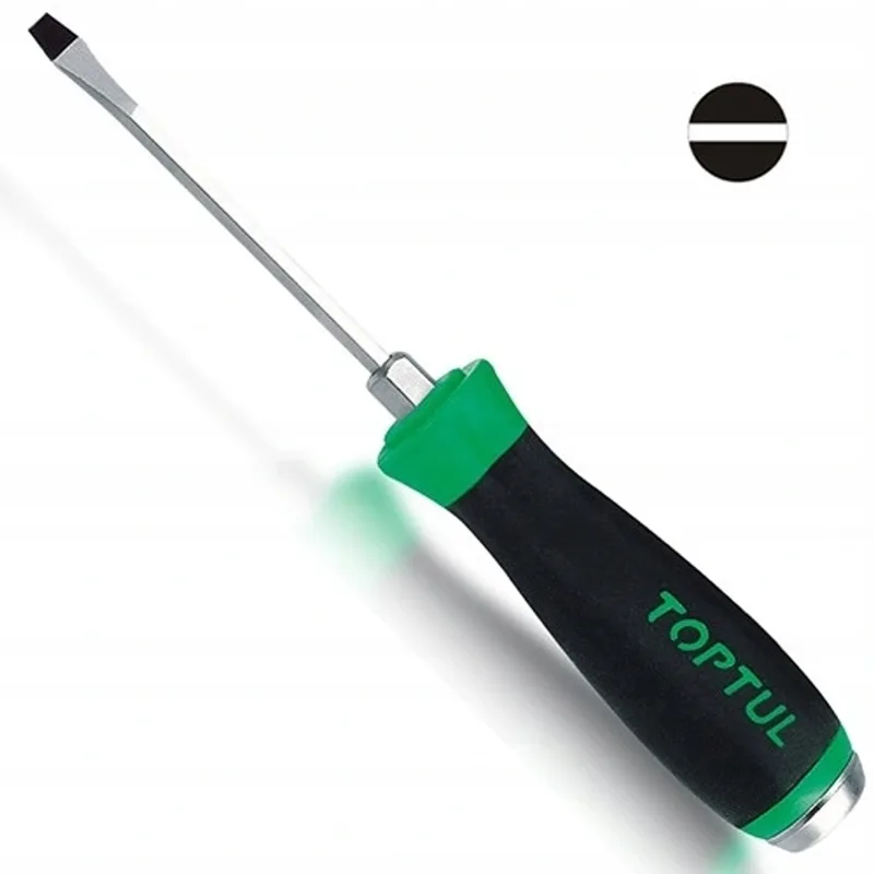 2x Toptul Platte Standaard Schroevendraaier 8mm x 175mm met Magneet de Toptul – image du produit