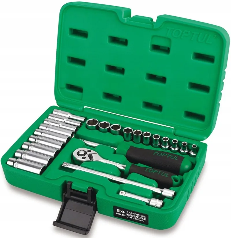 Gereedschapset 1/4" - 24 Delig by Toptul, Green – product image