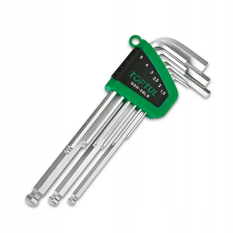 Inbussleutelset Lang 1,5-10mm 9 Delig met conische cup by Toptul – product image