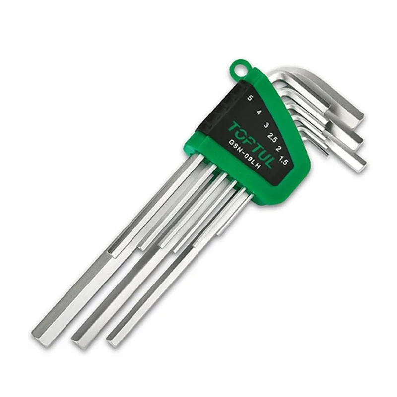 Inbussleutelset Lang 1,5-10mm 9 Delig S2 Staal by Toptul – product image