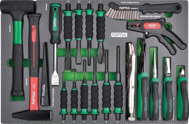 INLEG CARBON HAMERS, BEITELS, DOORSLAGEN, TANGEN… van Toptul, Grijs – productafbeelding