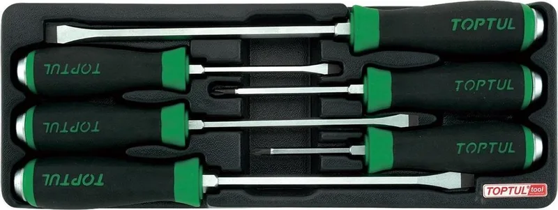 Inleg plastic schroevendraaiers go-through 6pcs van Toptul – productafbeelding