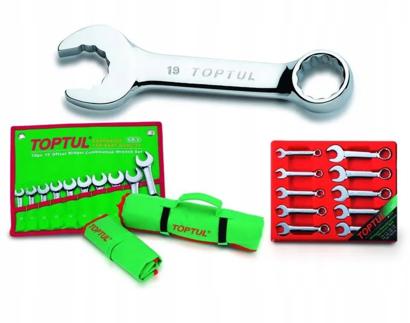 Korte ringsleutel 16 mm - 121 mm lengte - Chroom-Vanadium by Toptul – product image