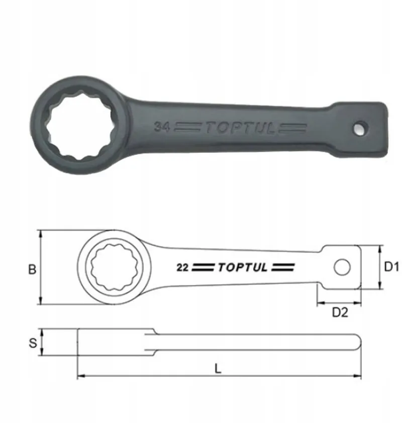 Ringsleutel AAAR4646 - Professioneel Handgereedschap by Toptul – product image