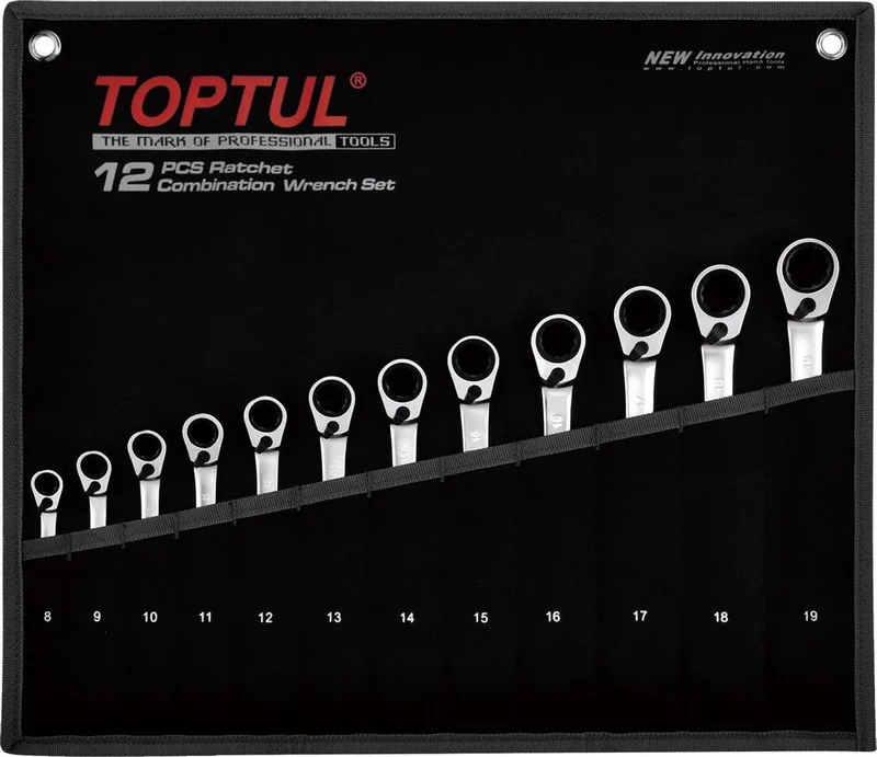 SET STEEK-RING RATEL OMSCHAKELBAAR IN ZAK by Toptul – product image