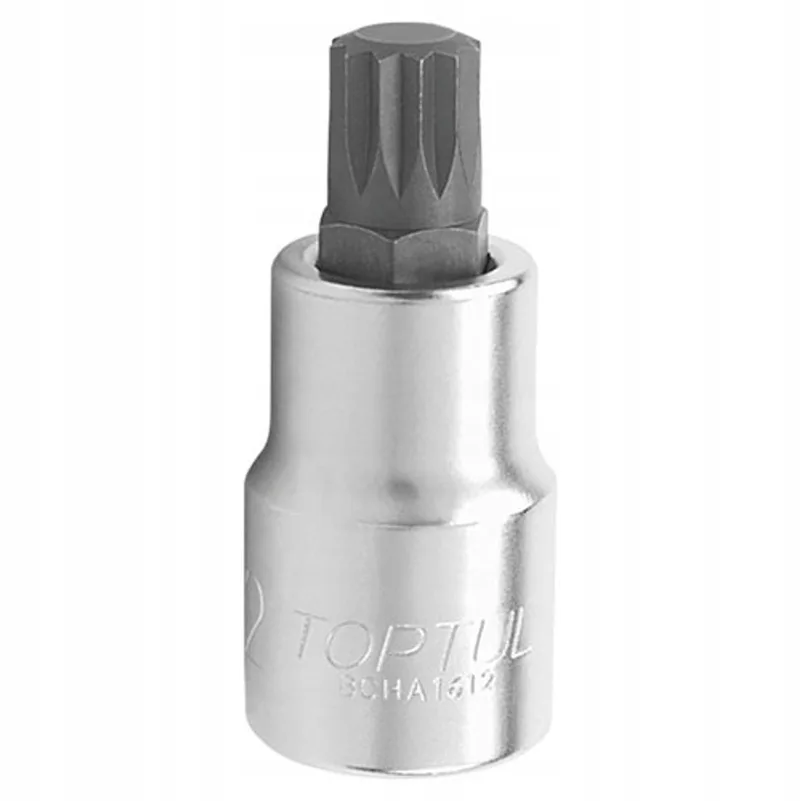 Spline Dop 1/2" M16 CR-V+S2 - Professionele Dop met Bit by Toptul – product image