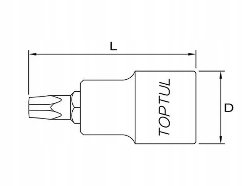 Toptul 1/2" Dopelkop Bit T50 5-hoekig/Torx by Toptul – product image