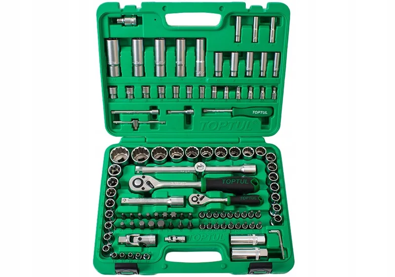 TOPTUL 108-delige Doppenset 1/4" & 1/2" 12-kant von Toptul, Grün – Produktbild