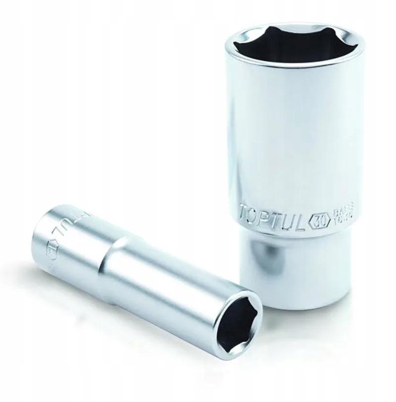 Toptul 13mm 3/8" Dopsleutel, 63mm Lang, Chroom Satin de Toptul – image du produit