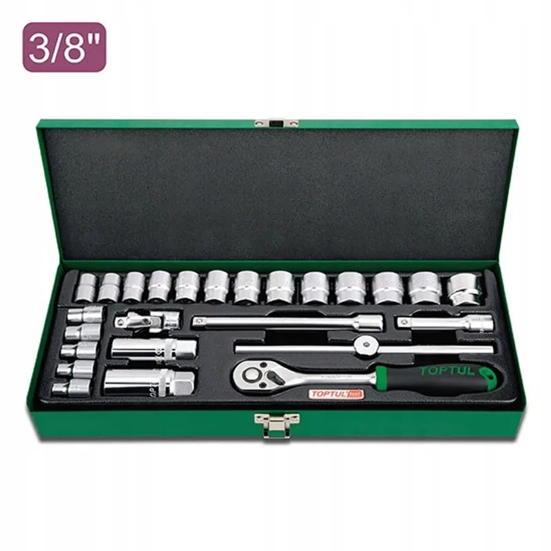 Toptul 25-delige 3/8" doppenset met ratel en verlengstukken von Toptul – Produktbild
