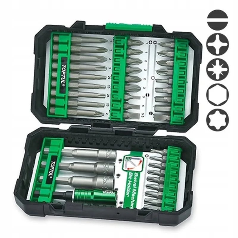 Toptul 40-delige Bit- en Dopset voor Schroef- en Boormachines by Toptul – product image