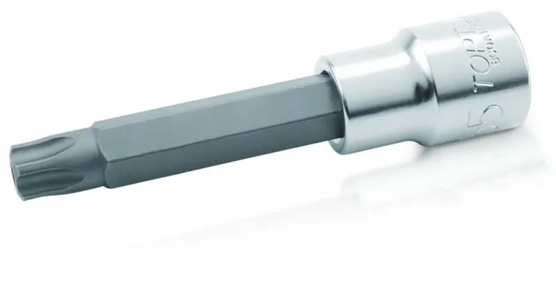 Torx Bit Dop 1/2" T55 Lange Dop Chroom Satijn von Toptul – Produktbild