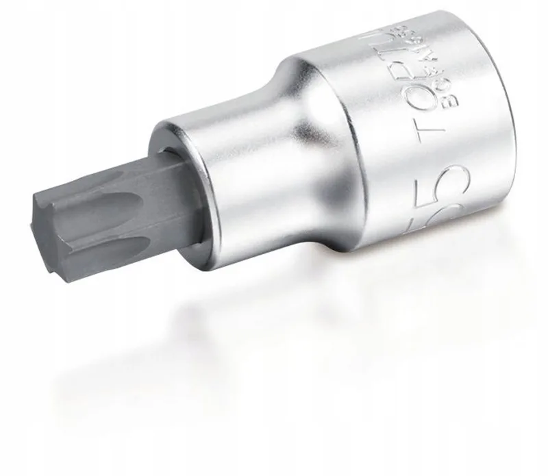 Torx Bit Dop 1/4" - Maat T10 - Chroom Satiné de Toptul – image du produit