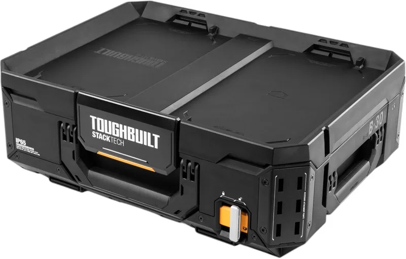 STACKTECH TB-B1-B-30 gereedschapskist 53 x 40 x 18 cm IP65 + 2x inleg met deksel + 2x inleg + 4x scheidingswand by ToughBuilt, Black – product image