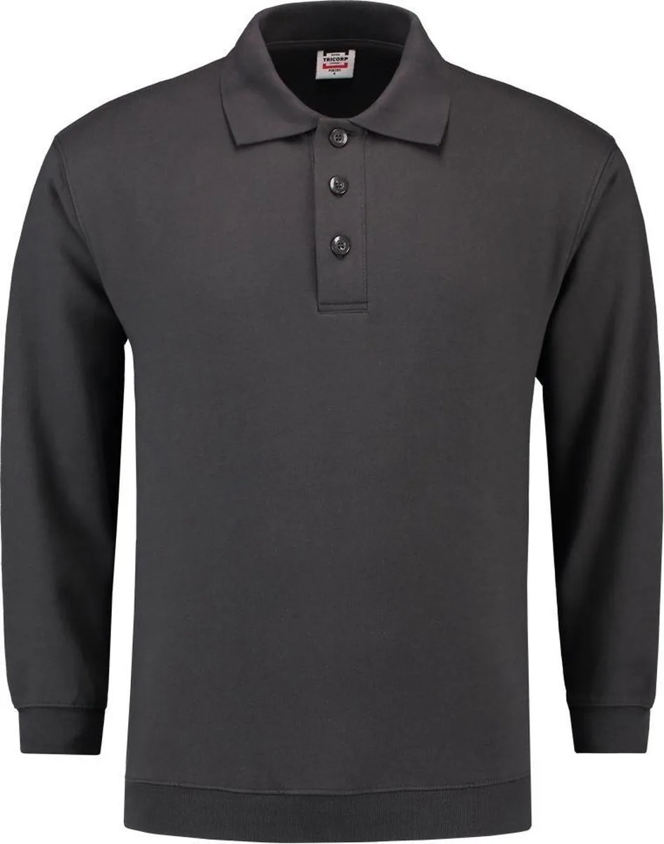 casual Polo/Sweater boord - 301005 - Donkergrijs de Tricorp, Gris foncé, 5XL – image du produit