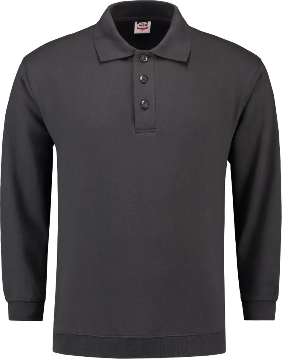 casual Polo/Sweater boord - 301005 - Donkergrijs de Tricorp, Gris foncé, XS – image du produit